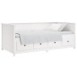 vidaXL Dormeuse Bianca 90x200 cm in Legno Massello di Pino vidaXL Dormeuse Bianca 90x200 cm in Legno Massello di Pino