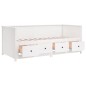 vidaXL Dormeuse Bianca 90x200 cm in Legno Massello di Pino vidaXL Dormeuse Bianca 90x200 cm in Legno Massello di Pino