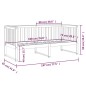 vidaXL Dormeuse 75x190 cm in Legno Massello di Pino vidaXL Dormeuse 75x190 cm in Legno Massello di Pino