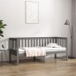 vidaXL Dormeuse Grigia 75x190 cm in Legno Massello di Pino vidaXL Dormeuse Grigia 75x190 cm in Legno Massello di Pino