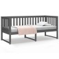 vidaXL Dormeuse Grigia 75x190 cm in Legno Massello di Pino vidaXL Dormeuse Grigia 75x190 cm in Legno Massello di Pino