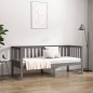 vidaXL Dormeuse Grigia 75x190 cm in Legno Massello di Pino vidaXL Dormeuse Grigia 75x190 cm in Legno Massello di Pino