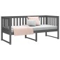 vidaXL Dormeuse Grigia 75x190 cm in Legno Massello di Pino vidaXL Dormeuse Grigia 75x190 cm in Legno Massello di Pino