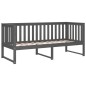 vidaXL Dormeuse Grigia 75x190 cm in Legno Massello di Pino vidaXL Dormeuse Grigia 75x190 cm in Legno Massello di Pino