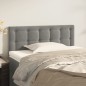 Testiera Grigio Chiaro 100x5x78/88 cm in Velluto Testiera Grigio Chiaro 100x5x78/88 cm in Velluto