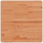 vidaXL Piano per Tavolo 50x50x2,5 cm Quadrato Legno Massello di Faggio