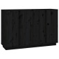 Credenza Nera 120x35x80 cm in Legno Massello di Pino Credenza Nera 120x35x80 cm in Legno Massello di Pino