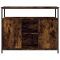 vidaXL Credenza Rovere Fumo 100x35x80 cm in Legno Multistrato vidaXL Credenza Rovere Fumo 100x35x80 cm in Legno Multistrato