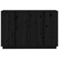 Credenza Nera 120x35x80 cm in Legno Massello di Pino Credenza Nera 120x35x80 cm in Legno Massello di Pino