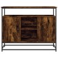 vidaXL Credenza Rovere Fumo 100x35x80 cm in Legno Multistrato vidaXL Credenza Rovere Fumo 100x35x80 cm in Legno Multistrato