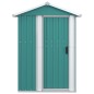 vidaXL Capanno da Giardino Verde 126x97,5x177 cm Acciaio Zincato
