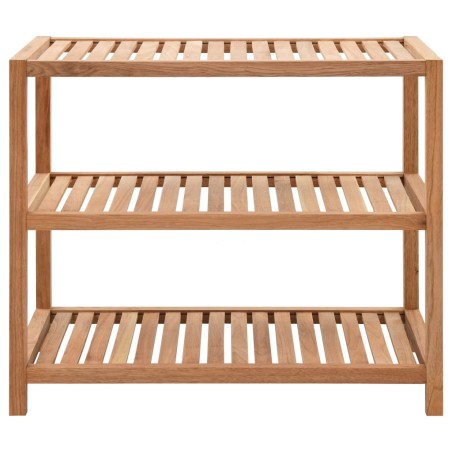 vidaXL Scaffale da Bagno in Legno Massello di Noce 65x40x65 cm