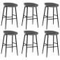 vidaXL Set da Bar 7 pz Nero e Grigio vidaXL Set da Bar 7 pz Nero e Grigio