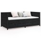 vidaXL Dormeuse Nera 90x200 cm in Legno Massello di Pino vidaXL Dormeuse Nera 90x200 cm in Legno Massello di Pino