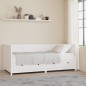 vidaXL Dormeuse Bianca 80x200 cm in Legno Massello di Pino vidaXL Dormeuse Bianca 80x200 cm in Legno Massello di Pino