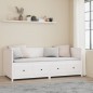 vidaXL Dormeuse Bianca 80x200 cm in Legno Massello di Pino vidaXL Dormeuse Bianca 80x200 cm in Legno Massello di Pino
