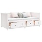 vidaXL Dormeuse Bianca 80x200 cm in Legno Massello di Pino vidaXL Dormeuse Bianca 80x200 cm in Legno Massello di Pino