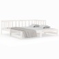 vidaXL Dormeuse Estraibile Bianca 2x(90x190) cm Legno Massello di Pino