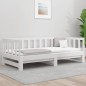 vidaXL Dormeuse Estraibile Bianca 2x(90x190) cm Legno Massello di Pino