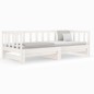 vidaXL Dormeuse Estraibile Bianca 2x(90x190) cm Legno Massello di Pino