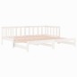 vidaXL Dormeuse Estraibile Bianca 2x(90x190) cm Legno Massello di Pino