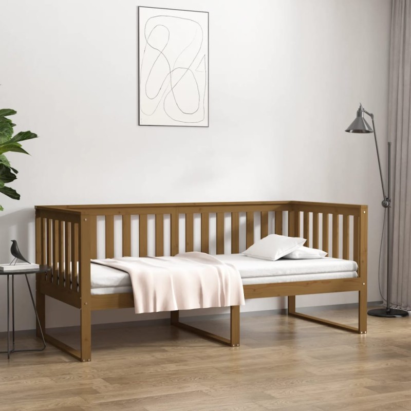 vidaXL Dormeuse Miele 100x200 cm in Legno Massello di Pino vidaXL Dormeuse Miele 100x200 cm in Legno Massello di Pino