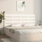 vidaXL Testiera per Letto Bianca 200x3x80 cm in Legno Massello di Pino vidaXL Testiera per Letto Bianca 200x3x80 cm in Legno Massello di Pino