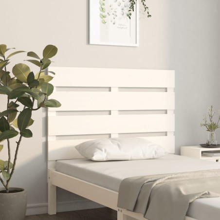 vidaXL Testiera per Letto Bianca 75x3x80 cm in Legno Massello di Pino