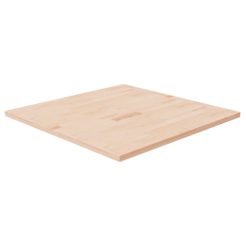 Piano Tavolo Quadrato 80x80x2,5 cm Massello Rovere Non Trattato Piano Tavolo Quadrato 80x80x2,5 cm Massello Rovere Non Trattato
