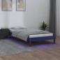 vidaXL Giroletto con LED Grigio 100x200 cm in Legno Massello vidaXL Giroletto con LED Grigio 100x200 cm in Legno Massello