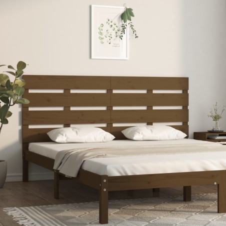 vidaXL Testiera per Letto Miele 135x3x80 cm in Legno Massello di Pino