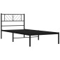 vidaXL Giroletto con Testiera in Metallo Nero 80x200 cm vidaXL Giroletto con Testiera in Metallo Nero 80x200 cm
