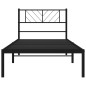 vidaXL Giroletto con Testiera in Metallo Nero 80x200 cm vidaXL Giroletto con Testiera in Metallo Nero 80x200 cm