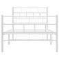 vidaXL Giroletto con Testiera e Pediera Metallo Bianco 75x190 cm vidaXL Giroletto con Testiera e Pediera Metallo Bianco 75x190 cm