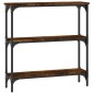 vidaXL Tavolino Consolle Rovere Fumo 75x22,5x75 cm Legno Multistrato