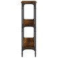 vidaXL Tavolino Consolle Rovere Fumo 75x22,5x75 cm Legno Multistrato