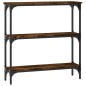 vidaXL Tavolino Consolle Rovere Fumo 75x22,5x75 cm Legno Multistrato