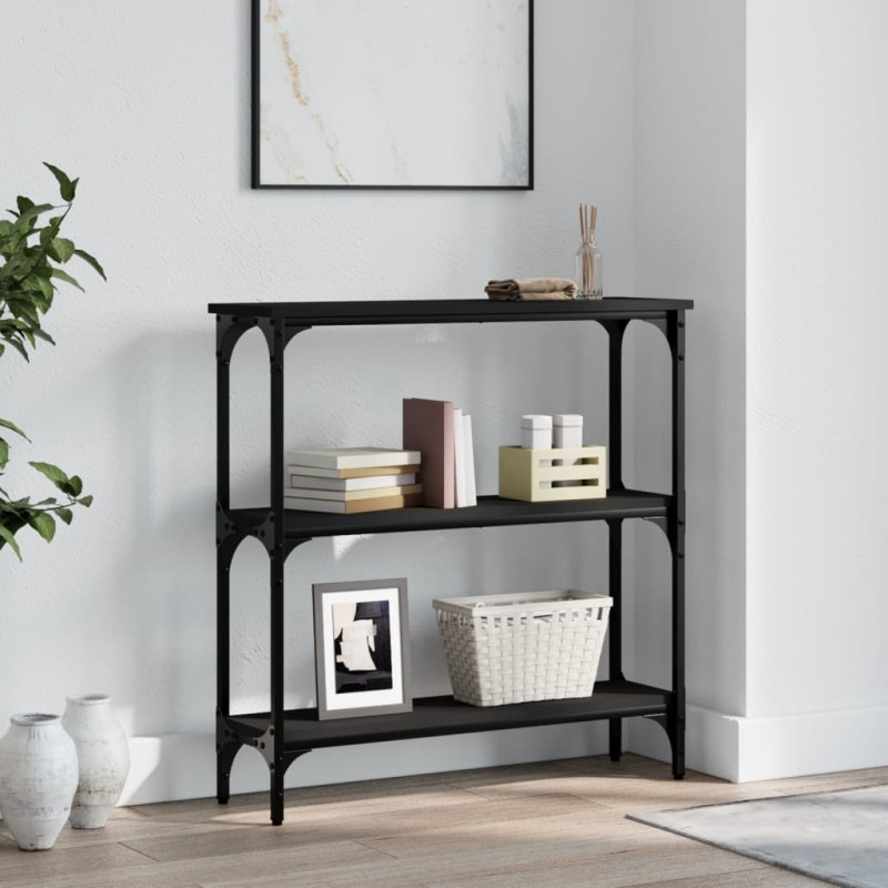 vidaXL Tavolino Consolle Nero 75x22,5x75 cm in Legno Multistrato vidaXL Tavolino Consolle Nero 75x22,5x75 cm in Legno Multistrato