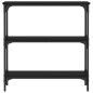 vidaXL Tavolino Consolle Nero 75x22,5x75 cm in Legno Multistrato vidaXL Tavolino Consolle Nero 75x22,5x75 cm in Legno Multistrato