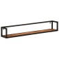 vidaXL Mensole Parete 2 pz 110x17x17cm Legno Massello Acacia e Ferro vidaXL Mensole Parete 2 pz 110x17x17cm Legno Massello Acacia e Ferro