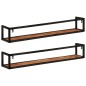 vidaXL Mensole Parete 2 pz 110x17x17cm Legno Massello Acacia e Ferro vidaXL Mensole Parete 2 pz 110x17x17cm Legno Massello Acacia e Ferro