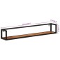 vidaXL Mensole Parete 2 pz 110x17x17cm Legno Massello Acacia e Ferro vidaXL Mensole Parete 2 pz 110x17x17cm Legno Massello Acacia e Ferro