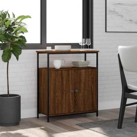 vidaXL Credenza Rovere Marrone 70x30x80 cm in Legno Multistrato