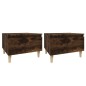 Tavolini 2pz Rovere Fumo 50x46x35cm in Legno Multistrato