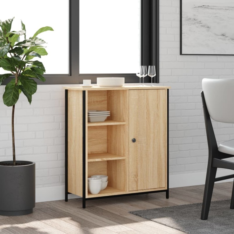 vidaXL Credenza Rovere Sonoma 70x30x80 cm in Legno Multistrato vidaXL Credenza Rovere Sonoma 70x30x80 cm in Legno Multistrato