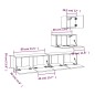Set di Mobili Porta TV 4 pz Bianco Lucido in Legno Multistrato Set di Mobili Porta TV 4 pz Bianco Lucido in Legno Multistrato