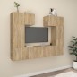 Set di Mobili Porta TV 6 pz Rovere Sonoma in Legno Multistrato Set di Mobili Porta TV 6 pz Rovere Sonoma in Legno Multistrato