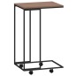 Tavolino con Ruote Nero 40x30x63,5cm in Legno Ingegnerizzato Tavolino con Ruote Nero 40x30x63,5cm in Legno Ingegnerizzato