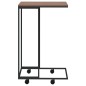 Tavolino con Ruote Nero 40x30x63,5cm in Legno Ingegnerizzato Tavolino con Ruote Nero 40x30x63,5cm in Legno Ingegnerizzato