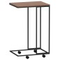 Tavolino con Ruote Nero 40x30x63,5cm in Legno Ingegnerizzato Tavolino con Ruote Nero 40x30x63,5cm in Legno Ingegnerizzato